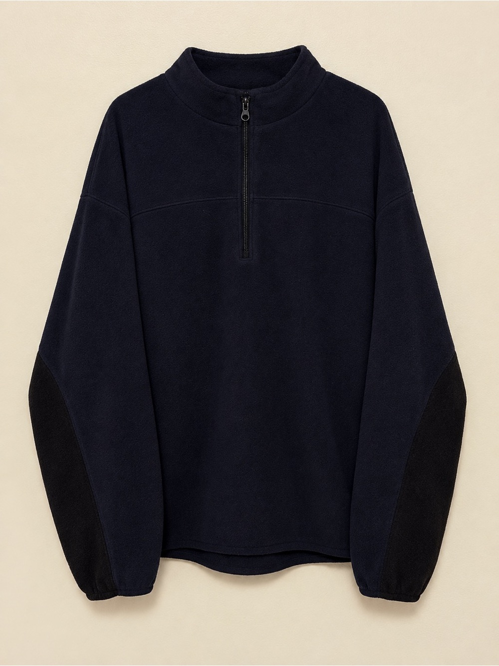 Athletech Navy Half-Zip Pullover with Black Elbow Panels